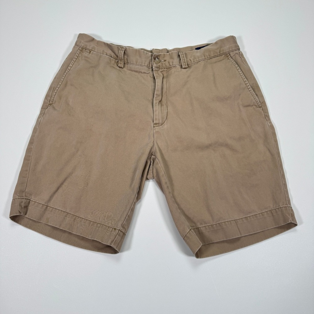Polo Ralph Lauren‎ Chino Shorts Mens 34 Khaki Classic Fit 9 Inch Inseam Cotton